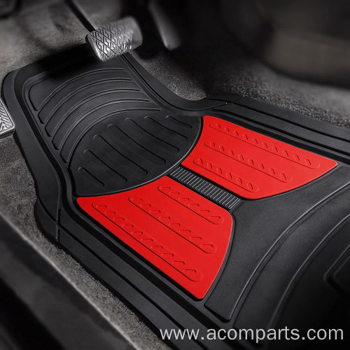 Trimmable Floor Mats (Red) Full Set - Universal